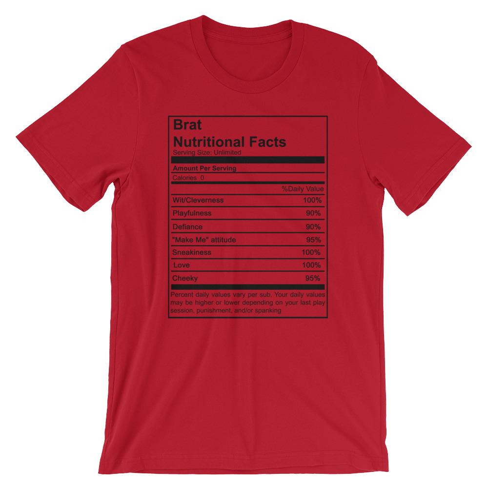 Brat Nutritional Facts T-Shirt (Unisex)
