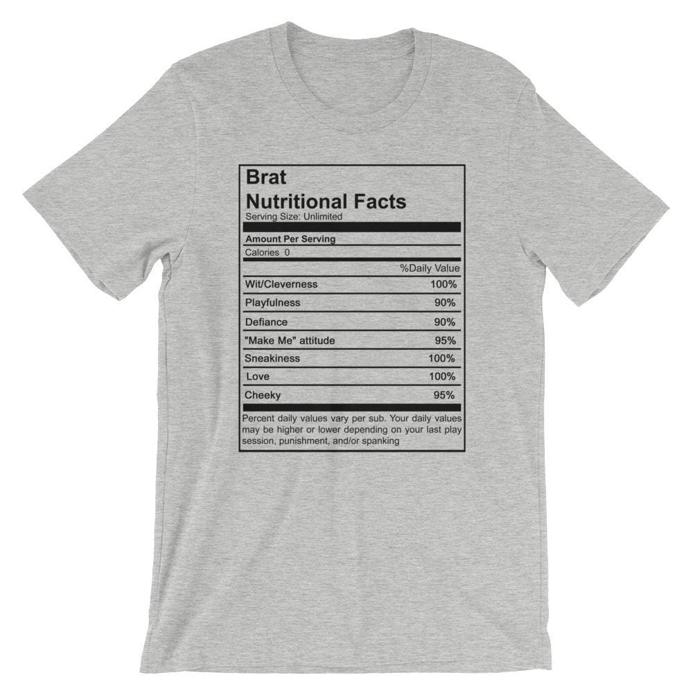 Brat Nutritional Facts T-Shirt (Unisex)