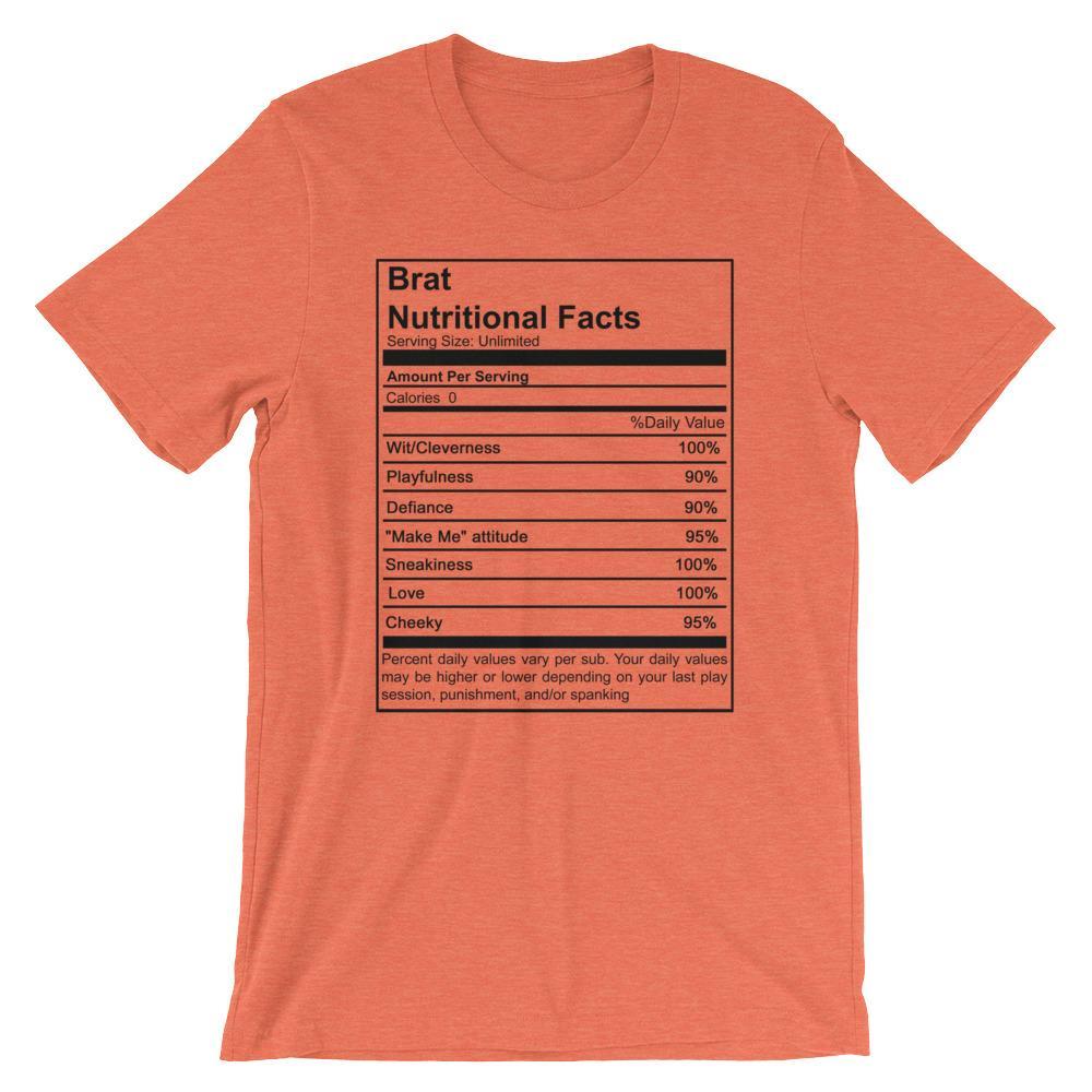 Brat Nutritional Facts T-Shirt (Unisex)