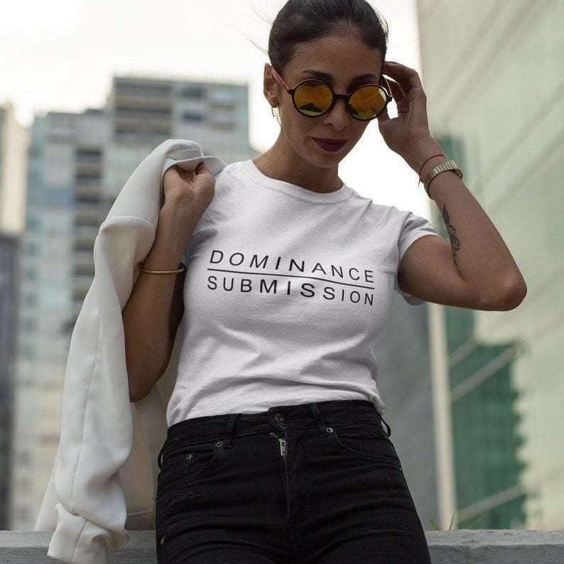 Dominance / Submission T-Shirt (Unisex) (Black Lettering)
