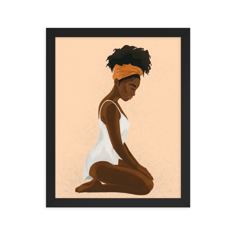 BIPOC Kneeling Submissive (Framed Poster)