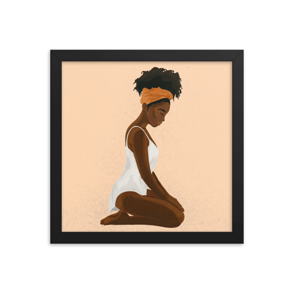 BIPOC Kneeling Submissive (Framed Poster)