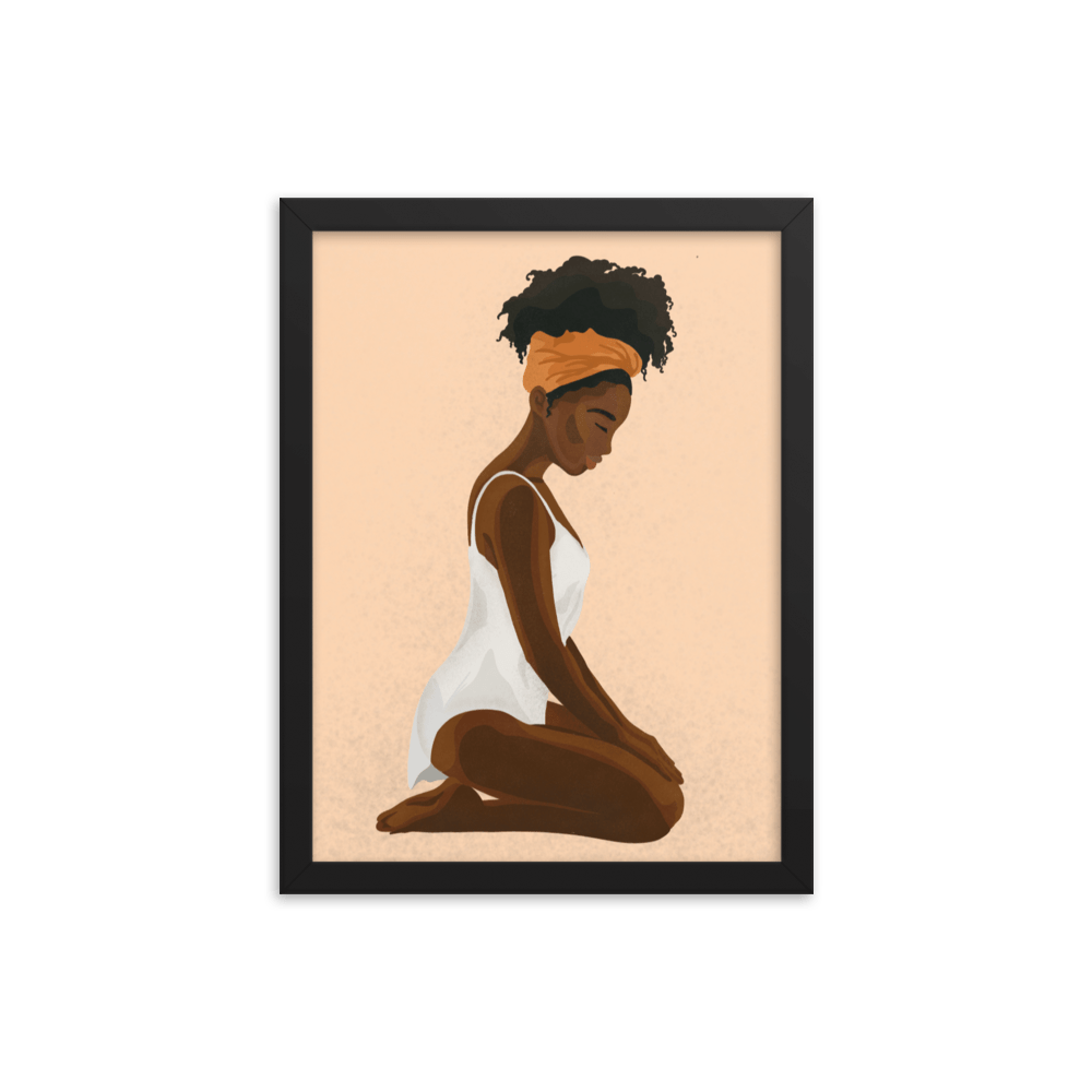 BIPOC Kneeling Submissive (Framed Poster)