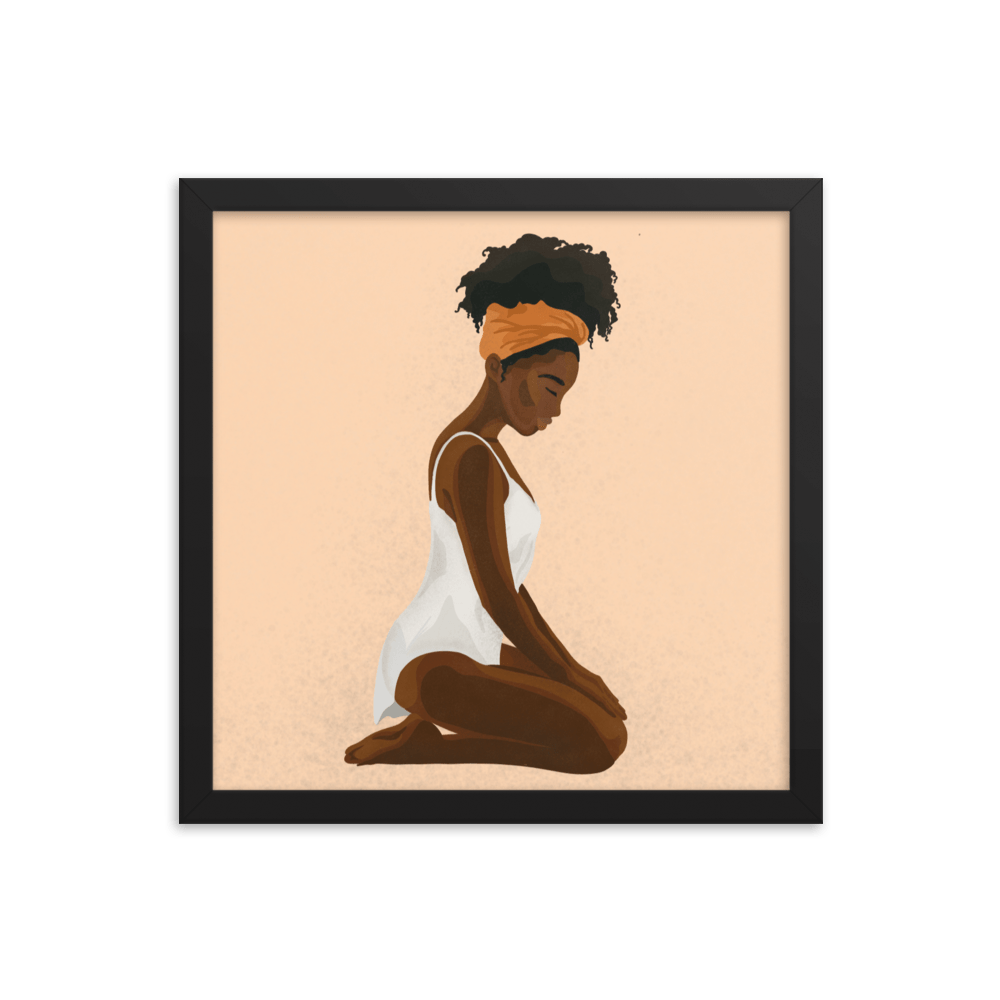 BIPOC Kneeling Submissive (Framed Poster)