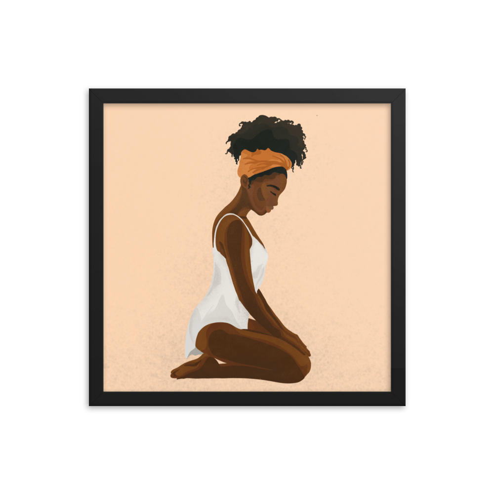 BIPOC Kneeling Submissive (Framed Poster)