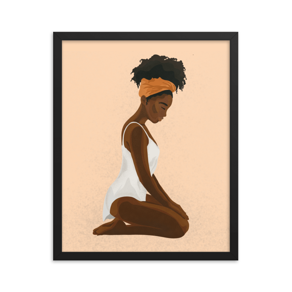 BIPOC Kneeling Submissive (Framed Poster)
