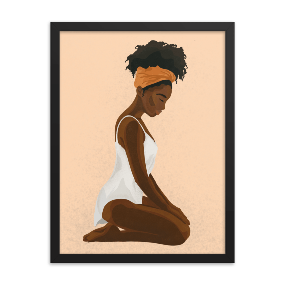 BIPOC Kneeling Submissive (Framed Poster)