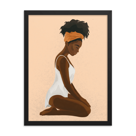 BIPOC Kneeling Submissive (Framed Poster)