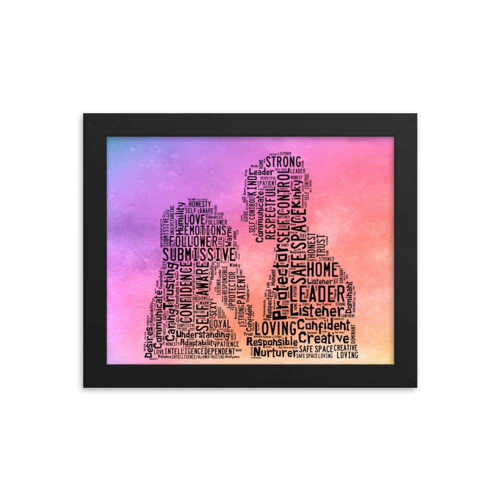 Submissive Dominant Word Cloud Framed Poster