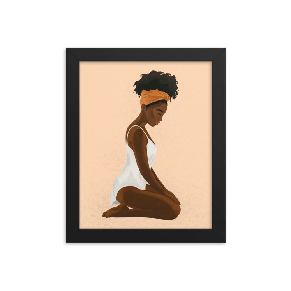 BIPOC Kneeling Submissive (Framed Poster)