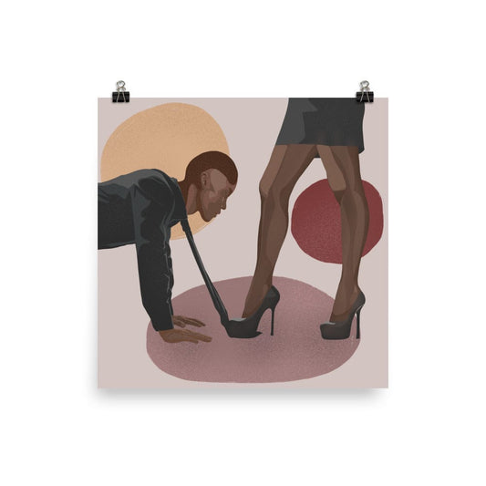 BIPOC Submissive Male & Dominant Female Poster