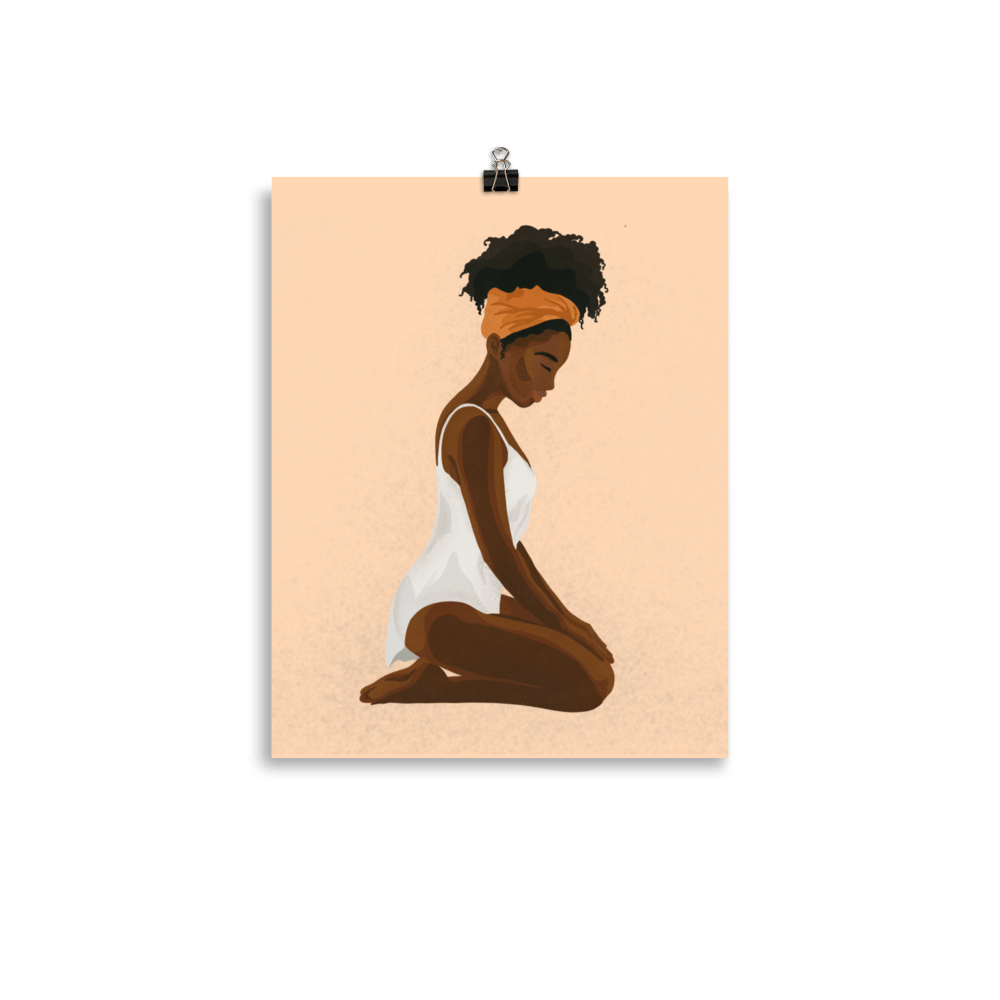 BIPOC Kneeling Submissive (Poster)