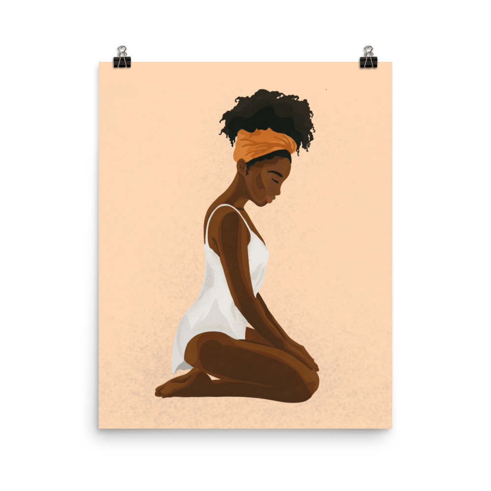 BIPOC Kneeling Submissive (Poster)