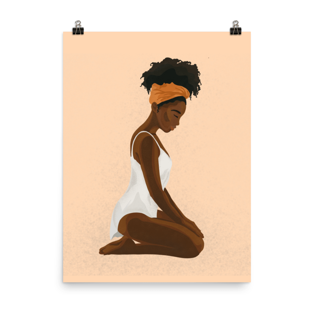 BIPOC Kneeling Submissive (Poster)