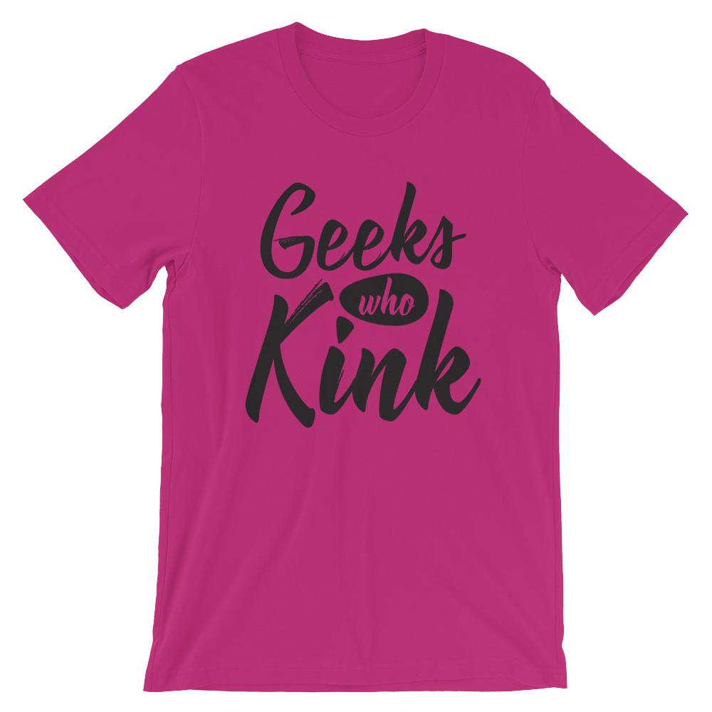 Geeks Who Kink T-Shirt (Unisex) (Black Lettering)
