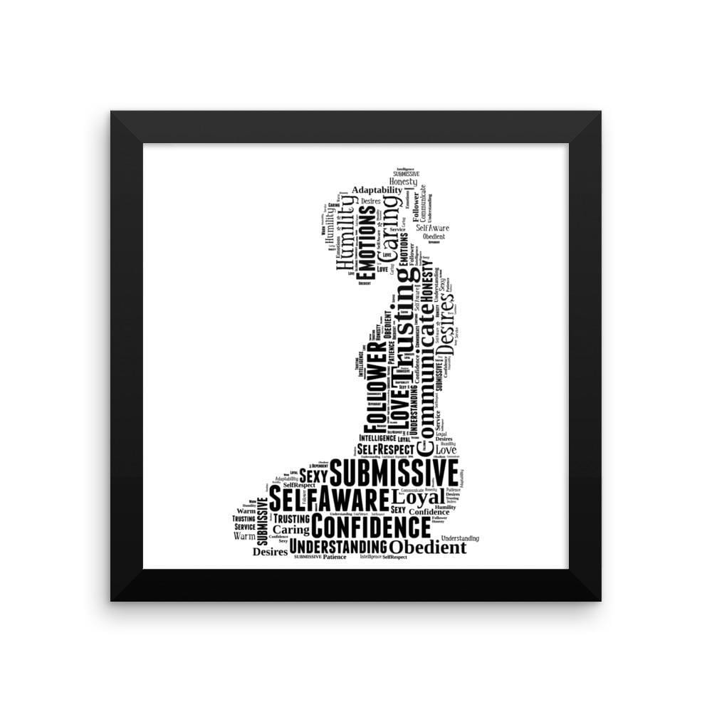Kneeling Submissive (Framed Poster)