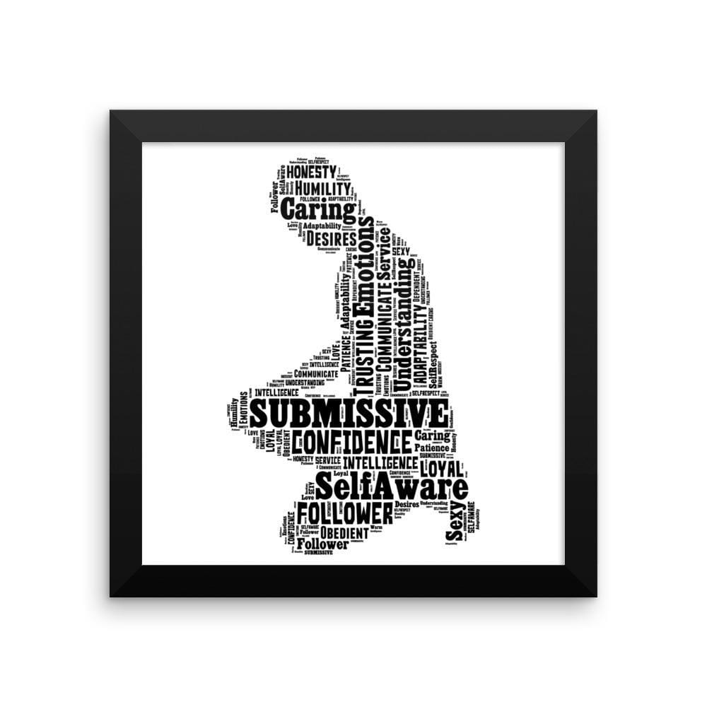 Kneeling Submissive (Framed Poster)