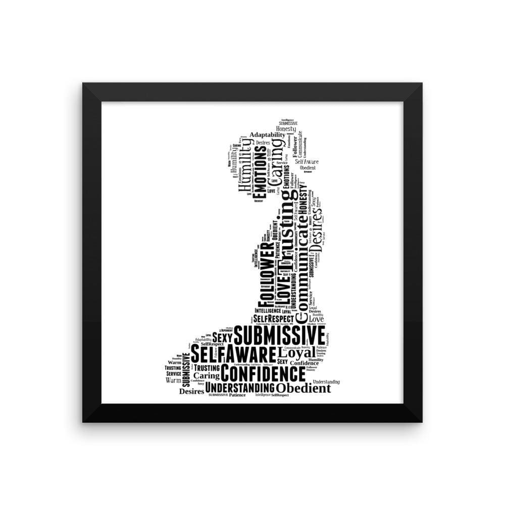 Kneeling Submissive (Framed Poster)