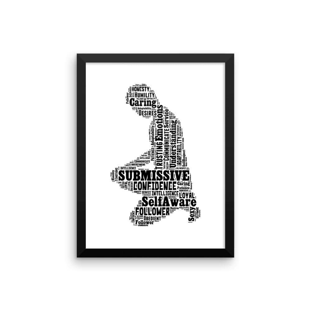 Kneeling Submissive (Framed Poster)