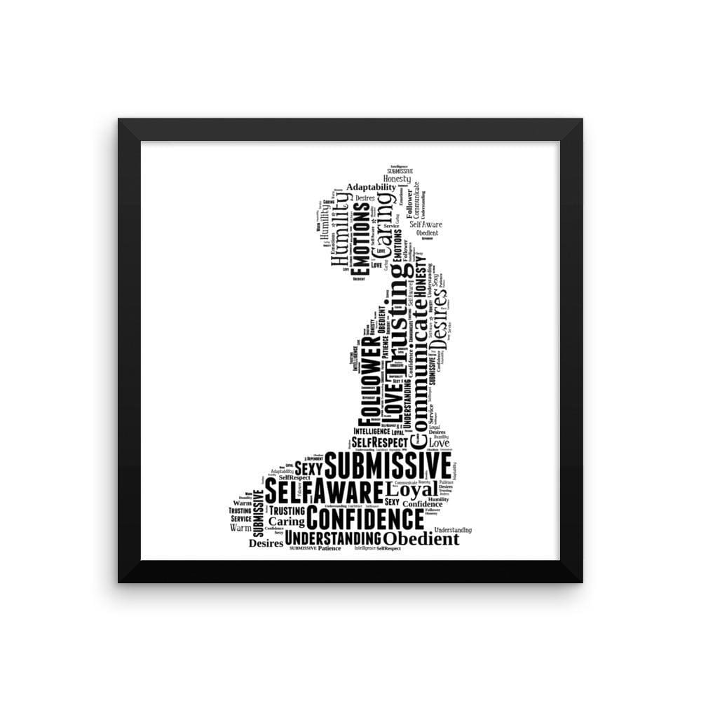 Kneeling Submissive (Framed Poster)