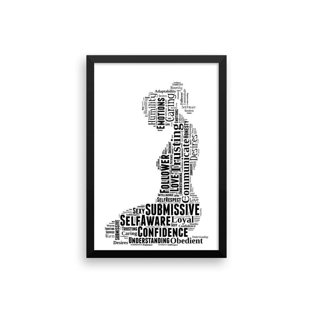 Kneeling Submissive (Framed Poster)
