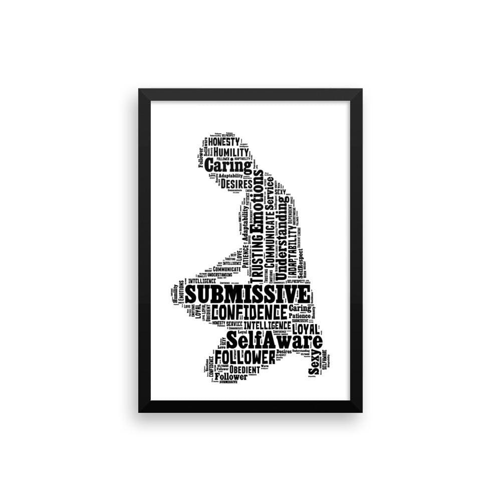 Kneeling Submissive (Framed Poster)