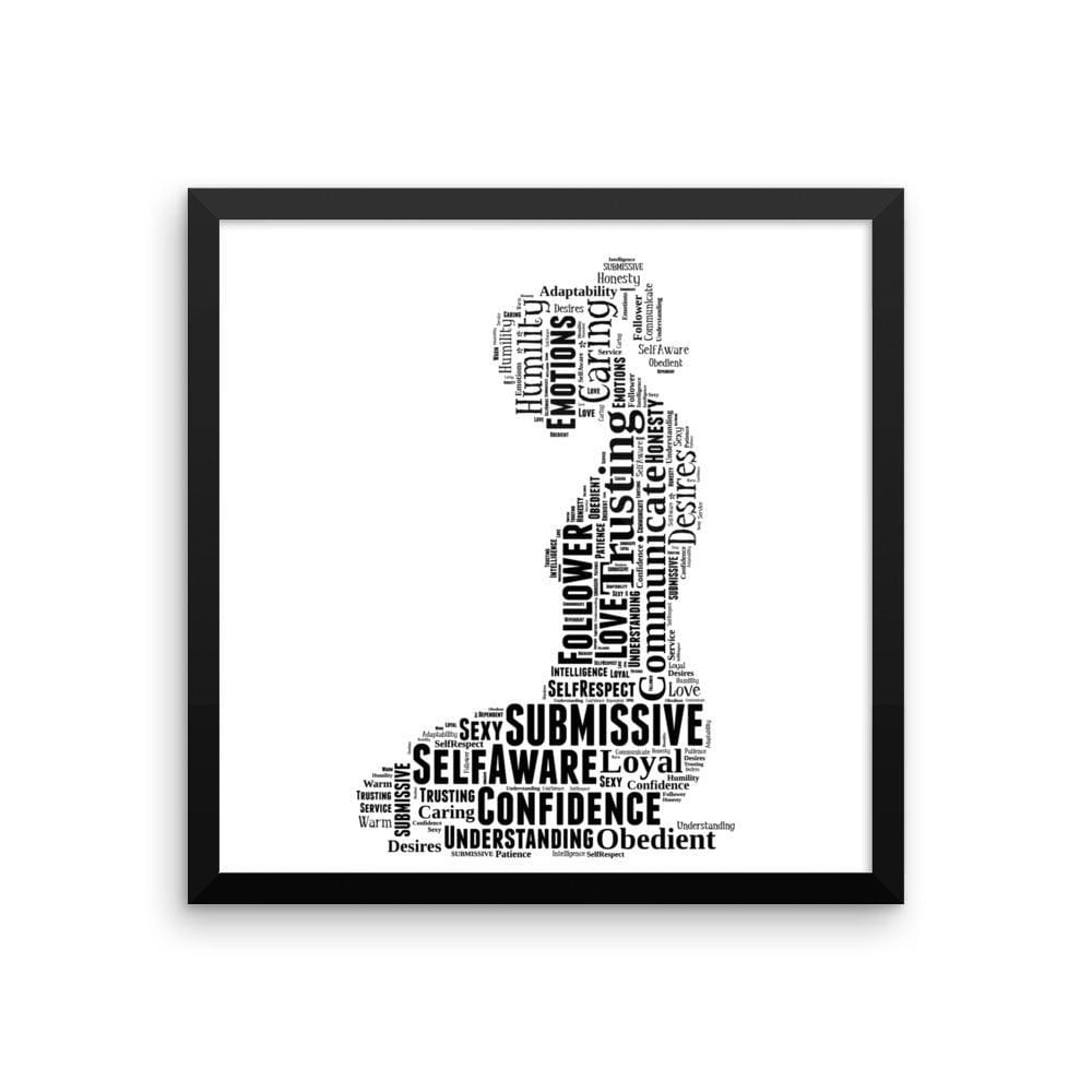 Kneeling Submissive (Framed Poster)
