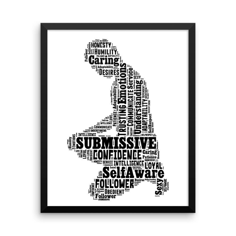 Kneeling Submissive (Framed Poster)