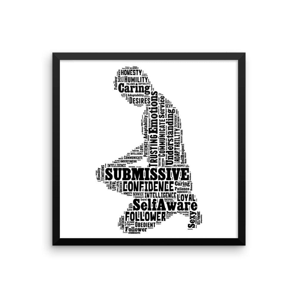 Kneeling Submissive (Framed Poster)