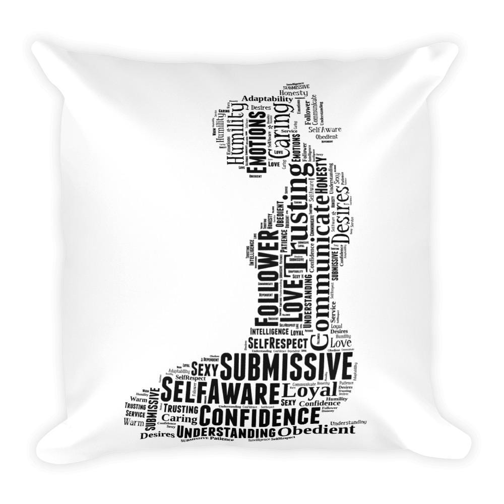Kneeling Submissive - Female (Square Pillow)