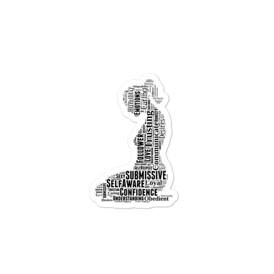 Kneeling Submissive Sticker