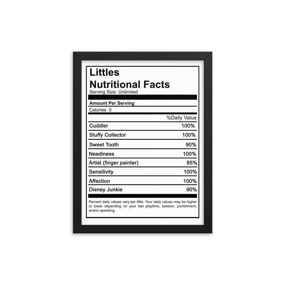Little Nutritional Facts (Framed Poster)