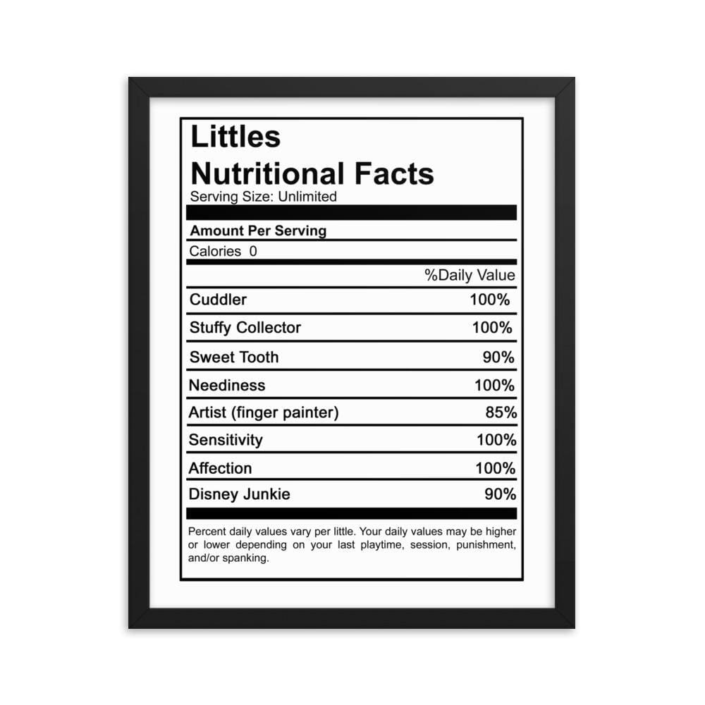 Little Nutritional Facts (Framed Poster)