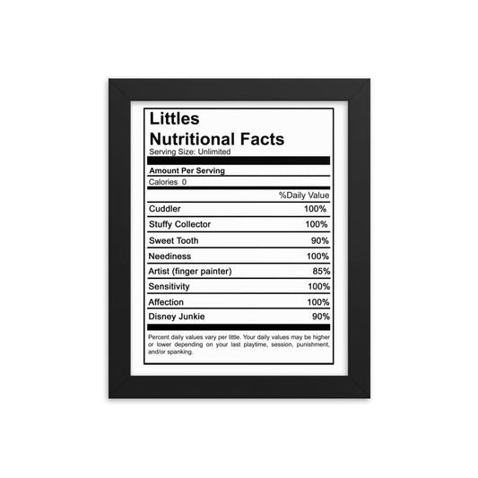 Little Nutritional Facts (Framed Poster)