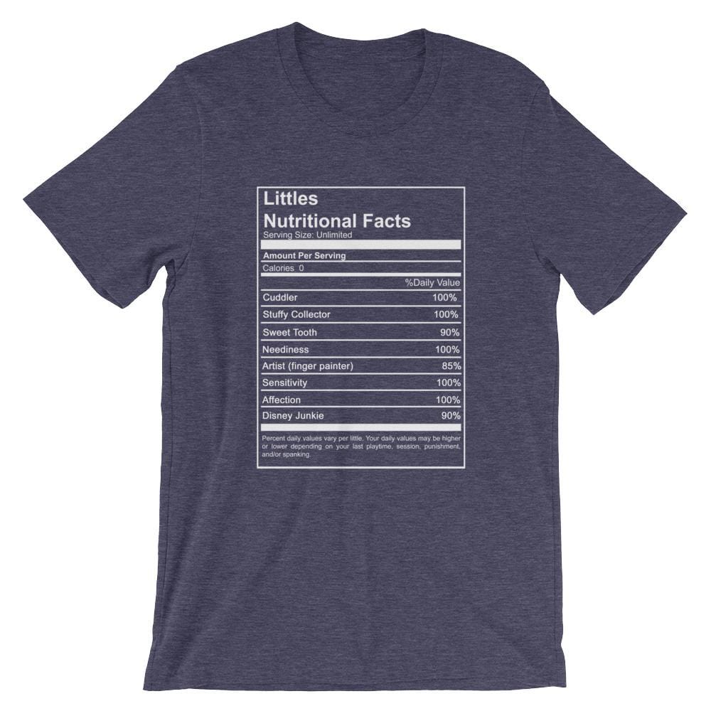 Littles Nutritional Facts Shirt T-Shirt (Unisex) (White Lettering)