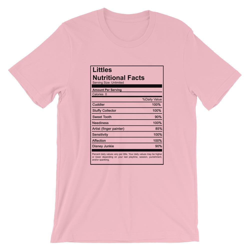 Littles Nutritional Facts T-Shirt (Unisex) (Black Lettering)