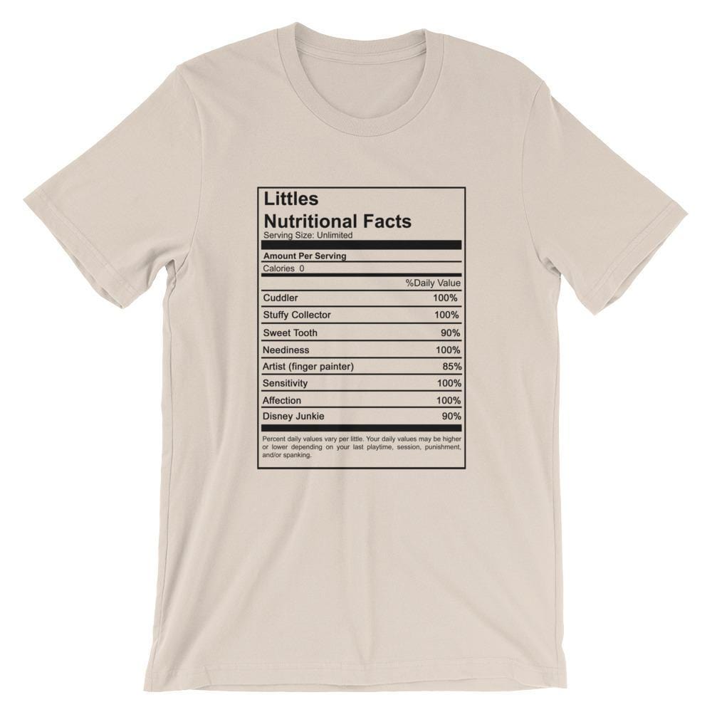 Littles Nutritional Facts T-Shirt (Unisex) (Black Lettering)