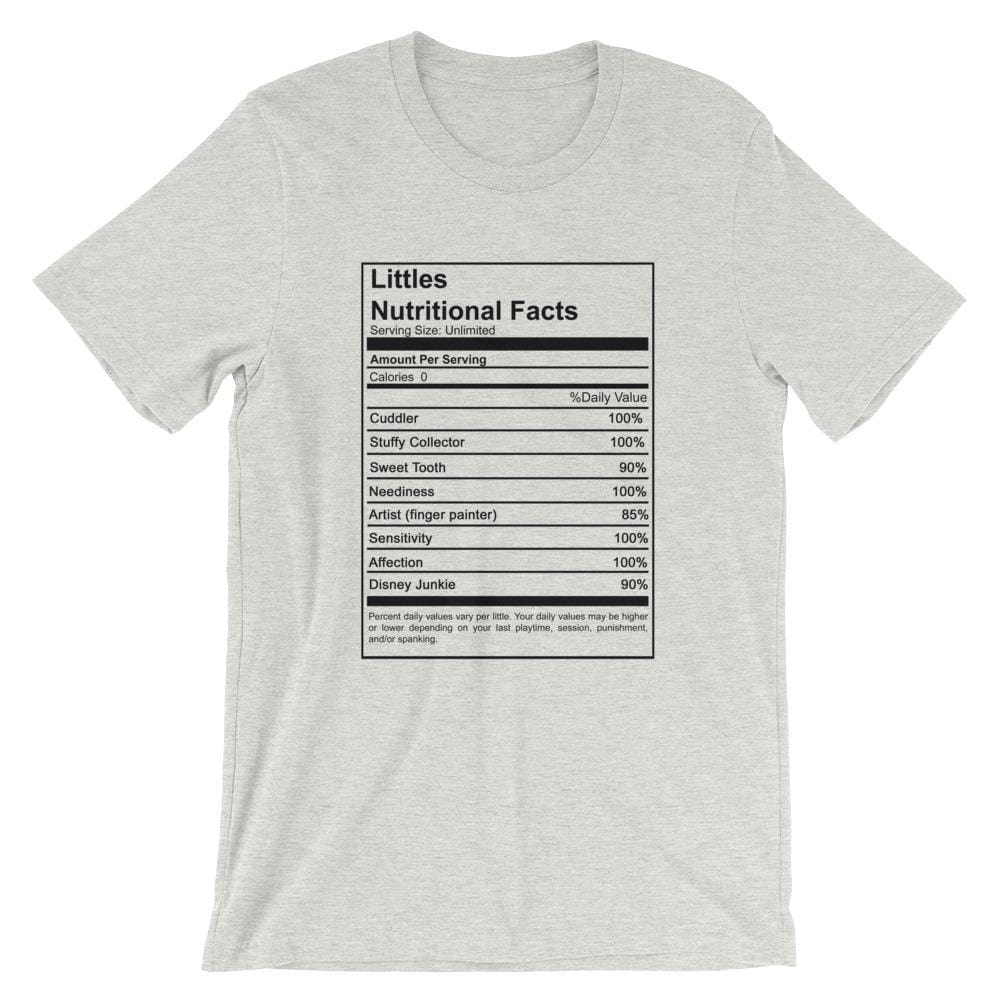 Littles Nutritional Facts T-Shirt (Unisex) (Black Lettering)