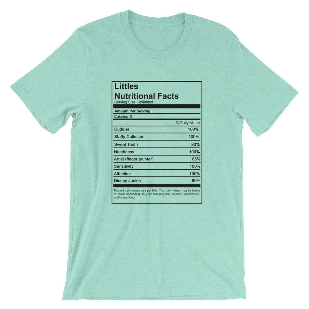 Littles Nutritional Facts T-Shirt (Unisex) (Black Lettering)