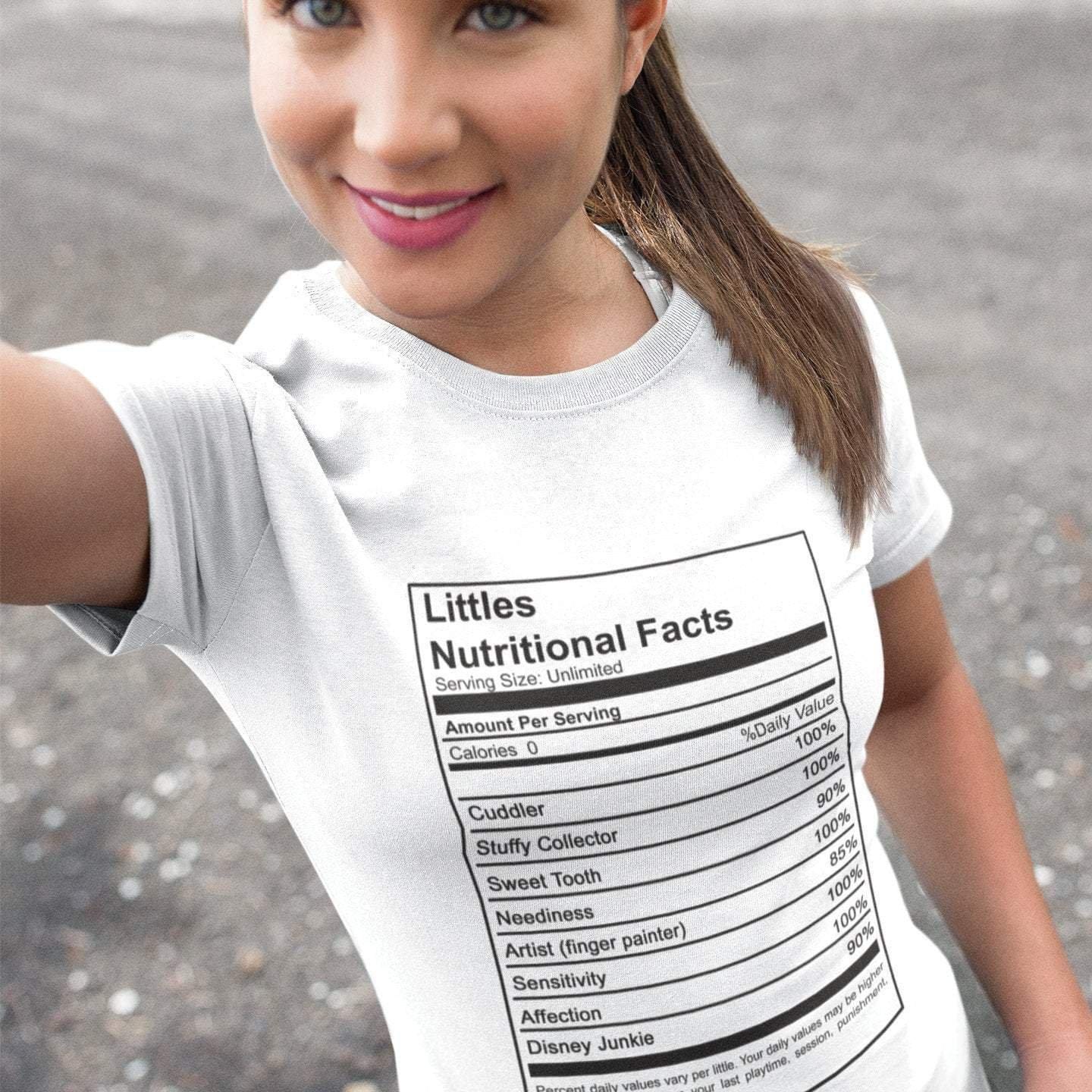 Littles Nutritional Facts T-Shirt (Unisex) (Black Lettering)