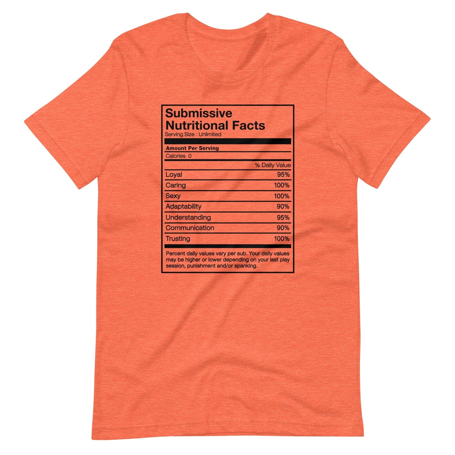 Submissive Nutritional Facts T-Shirt (Unisex)